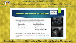 RoComplicated Meckels Diverticulum Diagnostic and Surgical Management [upl. by Zailer]