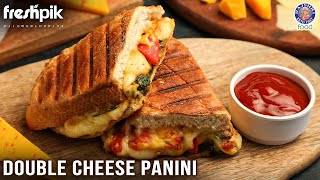 How To Make Double Cheese Panini Sandwich  Italian Sandwich  Rajshri Food X Freshpik  Chef Ruchi [upl. by Hakkeber]