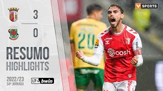 Highlights  Resumo SC Braga 30 Paços de Ferreira Liga 2223 34 [upl. by River]