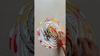 satisfying navratirangoli Navratri Dusshera rangoli [upl. by Nylidnarb]