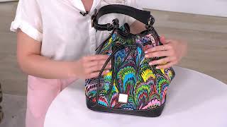 Dooney ampamp Bourke Coated Cotton Plumes Drawstring on QVC [upl. by Mauceri]