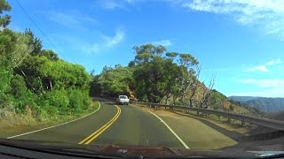 ワイメア タウン から プウ オ キラ展望台 までをドライブ ： Puu o kila Lookout From Waimea Town  ぶらり旅ハワイ [upl. by Cryan]