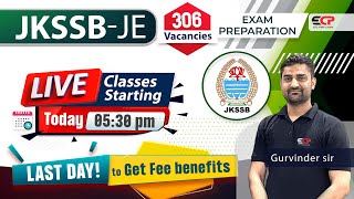 Live classes of New Batch starting today for JKSSB JE Civil written exam preparation [upl. by Medor]