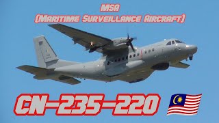 CN235220 MSA Maritime Surveillance Aircraft  RMAF 🇲🇾 at Butterworth WMKBBWH [upl. by Llenoj]