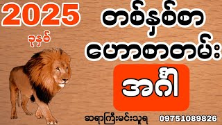 2025ခုနှစ် အင်္ဂါသားသမီးများအတွက် တစ်နှစ်စာဟောစာတမ်း [upl. by Patrizia]