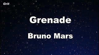 Karaoke♬ Grenade  Bruno Mars 【No Guide Melody】 Instrumental [upl. by Sandye]