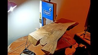 Cutting of thick wood with bandsaw Scheppach basa 1 Bandsäge scheppach test [upl. by Asiulairam]