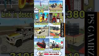 Indian bike game 3D new Cheat code 😲carbike vehicles puzzle islamicvideo islamicstatus rf [upl. by Naashom679]