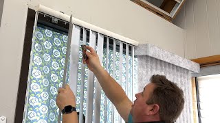 Removing Vertical Blind Track  Take Down Vertical Blind  Bazaar Home Decorating [upl. by Ynffit347]