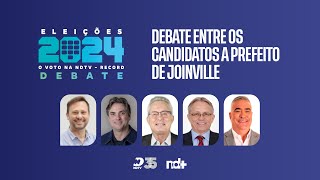 Debate à Prefeitura de Joinville  1º Turno  Eleições 2024  O VOTO NA NDTV RECORD 28092024 [upl. by Genevieve]