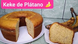 KEKE DE PLÁTANO 🍌 ESPONJOSO  LA MEJOR RECETA  BUENAZO  Loreanne Díaz [upl. by Ettennig]