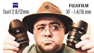 Zeiss Touit 12mm Vs Fujiifilm XF 16mm [upl. by Ganiats]