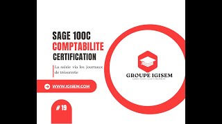 Sage 100c Comptabilité 19 La saisie via les journaux de trésorerie [upl. by Eissert]