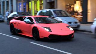 MATTE PINK Lamborghini Murcielago LP6704SV  Driving Scenes Revs and Acceleration [upl. by Niobe]