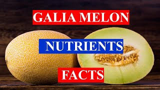 GALIA MELON  Fruits  HEALTH BENEFITS AND NUTRIENTS FACTS [upl. by Hplar707]