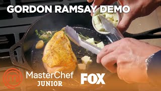 Gordon Ramsay Demonstrates How To Cook A Perfect Chicken Breast  Season 6 Ep 2  MASTERCHEF JUNIOR [upl. by Nedrud]