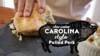 CarolinaStyle Slow Cooker Pulled Pork [upl. by Kalasky]