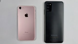 iPhone 7 Vs Samsung A03s Speed Test [upl. by Arley464]