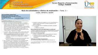 DEPORTE Y COMUNICACIÓN  TAREA 5  LSC  UNAD [upl. by Shu]