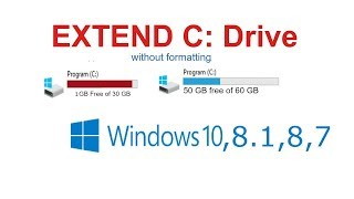 how to extend c drive in windows 10 without formatting [upl. by Stewardson837]