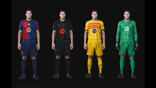 FC BARCELONA KITS 20242025 PES 2021 SMOKEPATCH SIDER or CPK [upl. by Ayirp]