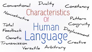 Characteristics of Human Language linguistics language languagetips communication [upl. by Neraj]