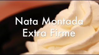 Nata Montada Extra Firme  Especial para Tartas y Rellenos [upl. by Atinuahs]