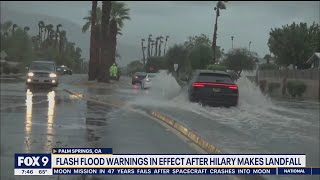 Hurricane Hilary drops heavy rain [upl. by Rebmetpes]