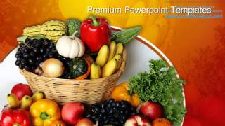 Fruits Vegetables Basket Food PowerPoint Templates Themes And Backgrounds ppt themes [upl. by Nealey]