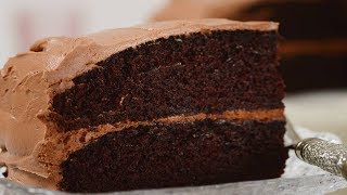 Simple Chocolate Cake Recipe Demonstration  Joyofbakingcom [upl. by Bottali]