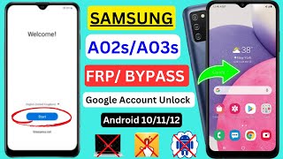 Samsung A02sA03s Google Account Remove  FRP Bypass WithoutPC  Pattern Lock Unlock  2024 [upl. by Eenaj]