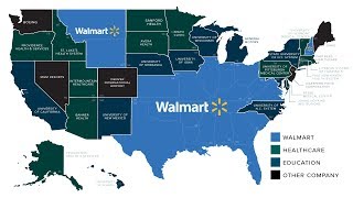 Walmart Nation Mapping the Largest Employers in the US [upl. by Ardyth]