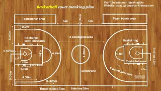 Basketball court marking and Measurements [upl. by Princess736]