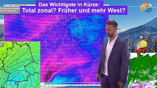 Das Wichtigste in Kürze Schon diese Woche mehr Zonalisierung Unsicherheiten bei Schnee amp Frost [upl. by Madi683]