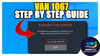 How to Fix Valorant Error Code 1067 on Windows 10 amp 11  StepbyStep 💯 [upl. by Rickie295]