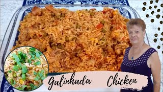 GALINHADA FEITA COM ARROZ  FÁCIL E DELICIOSA  USAMOS UM FRANGO INTEIRO  Chicken and Rice [upl. by Haliled771]