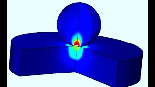 Brinell hardness test simulation using Comsol Multiphysics [upl. by Broder]