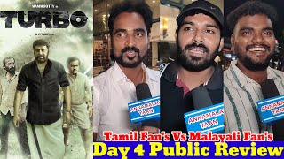 Tamil Fans Vs Malayali Fans Review  TURBO Day 4 Public Review  Mammootty  Vaishakh [upl. by Terence323]