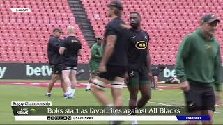 Rugby Championship  Boks start as favourites against All Blacks [upl. by Herzog]