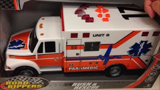 Road Rippers Rush and Rescue Paramedic Ambulance Unit 6 Toy Store View [upl. by Simone570]