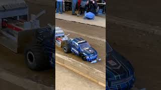 Nitro powered RC truck pulling a heavy sled [upl. by Etiragram]