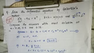 Galerkin Method including Exact solution in FEA [upl. by Wendt]