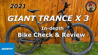 2021 Giant Trance X 3 29er  Indepth Bike Check  Bike Review  Test Ride [upl. by Jarita]