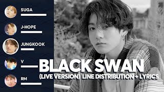 BTS  BLACK SWAN Live Version Line Distribution Lyrics [upl. by Ednew]