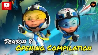 Upin amp Ipin  Season 8 Opening Compilation HD [upl. by Arahsal167]