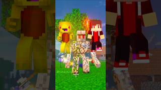 JJ and Mikey  Superhero ❤ Save the Iron Golem shorts minecraft [upl. by Lladnew]