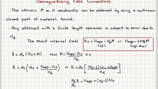 Week 34 Demagnetizing Field Corrections [upl. by Aniad889]