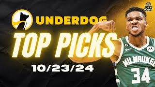 NBA UNDERDOG amp PRIZEPICKS TODAY 🔥 PROP PICKS 💎 102324 TOP PICKS [upl. by Leanne]