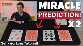 Unbelievable Double Prediction Card Trick Tutorial [upl. by Hernandez2]