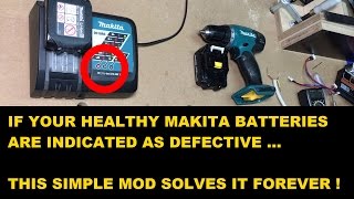 If your healthy Makita liion batteries wont charge solve it forever [upl. by Lettig]